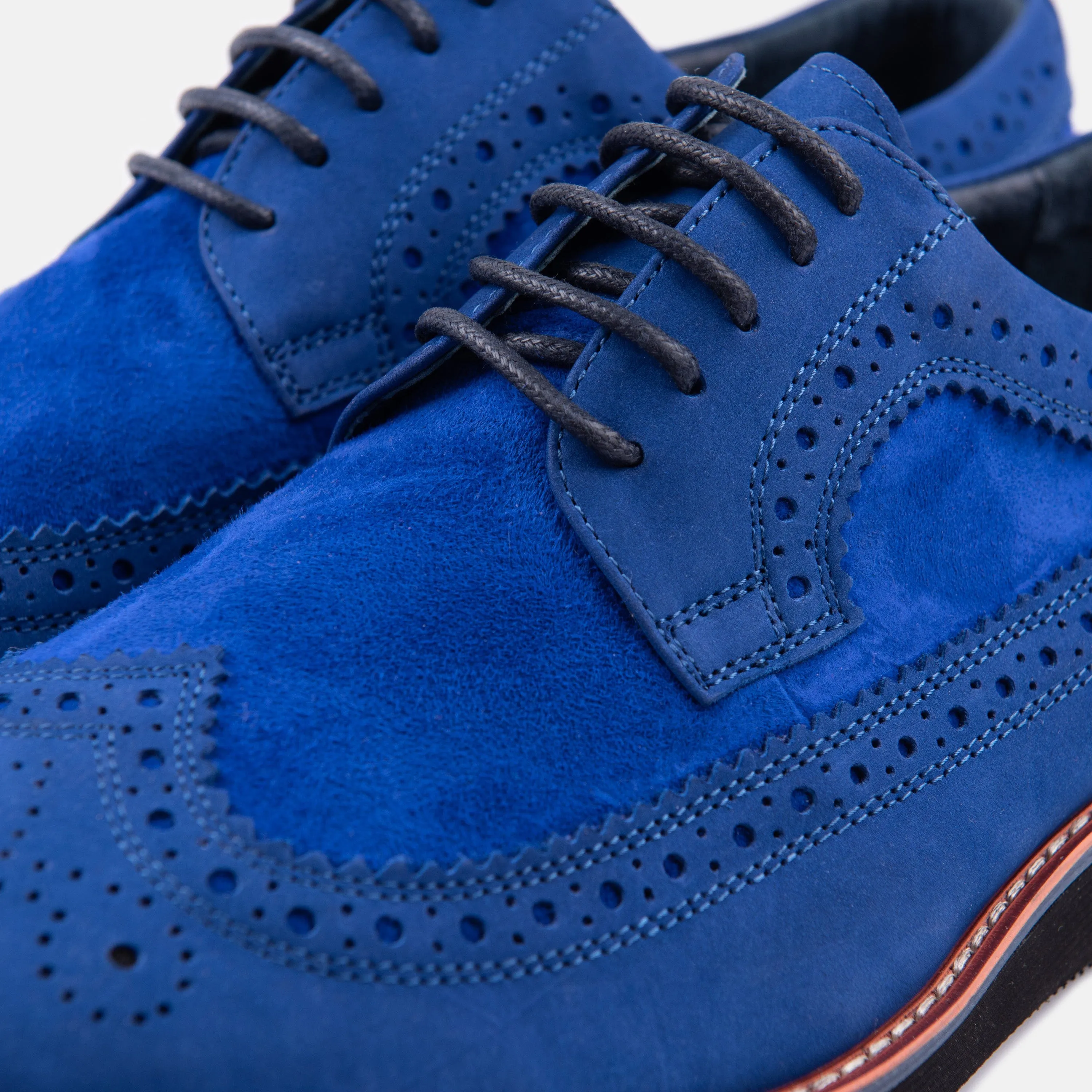 Alexander Cobalt Suede Longwing Sneakers