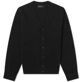 Amiri Stack Logo Cardigan, black