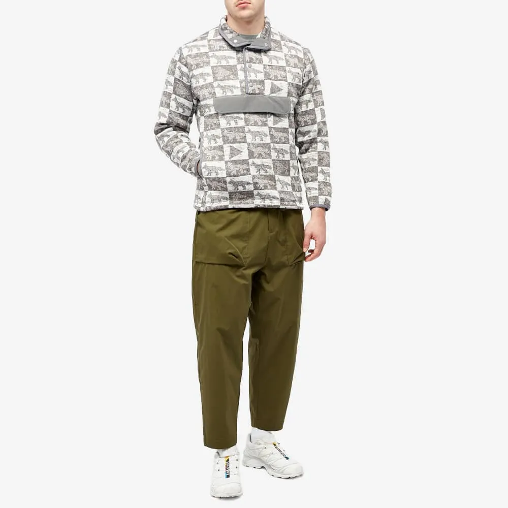 And Wander x Maison Kitsune Fox Plaid Fleece, Gray