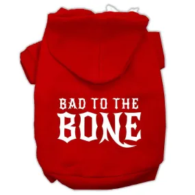 Bad to the Bone Dog Pet Hoodies Red Size Lg (14)