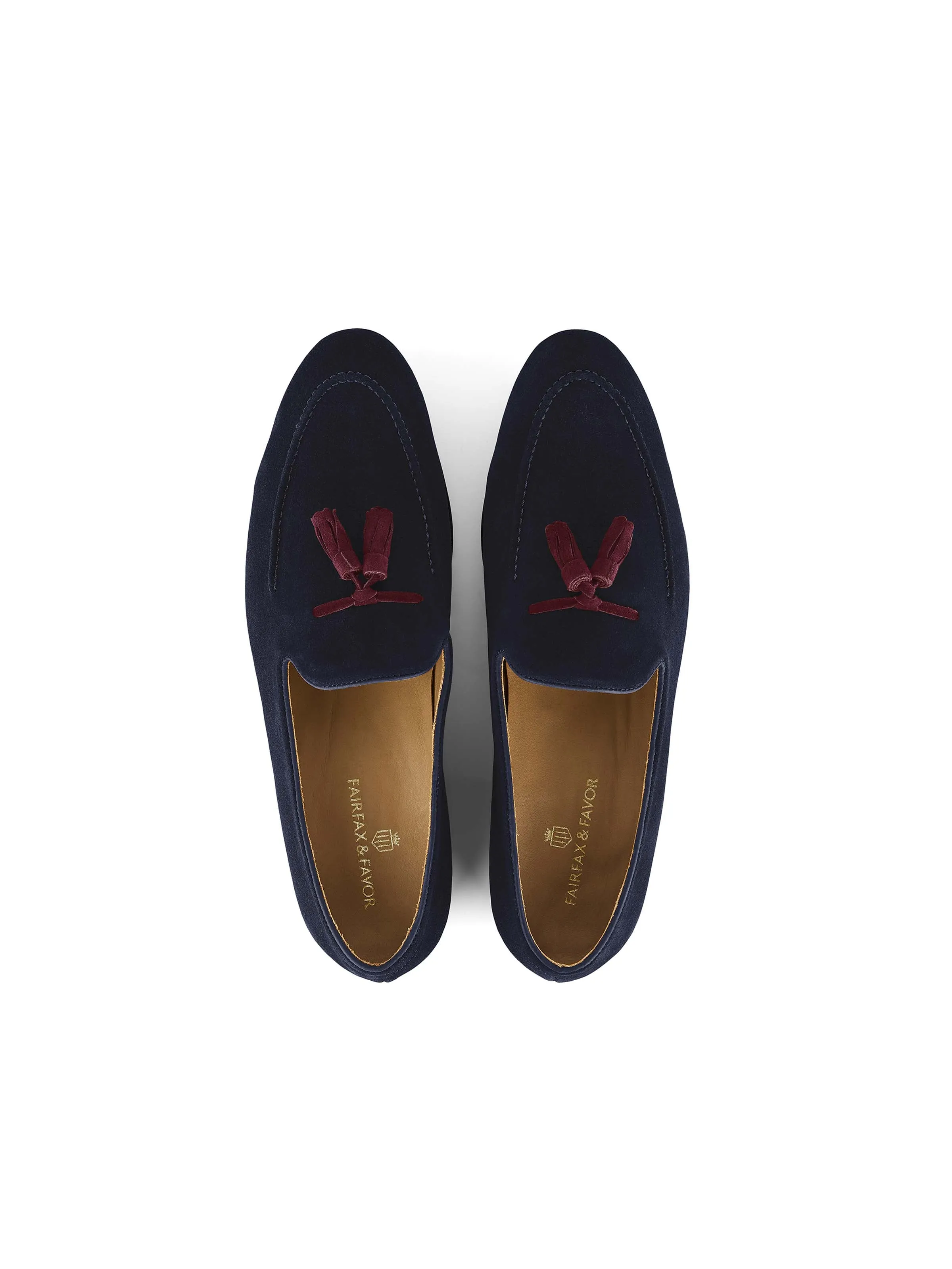 Bedingfeld - Navy & Burgundy Suede