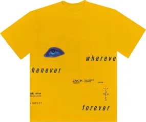 Cactus Jack by Travis Scott Digital Eye I T-Shirt 'Yellow', Yellow