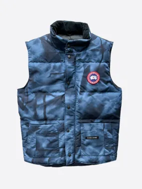 Canada Goose Blue Abstract Camo Freestyle Men's Vest