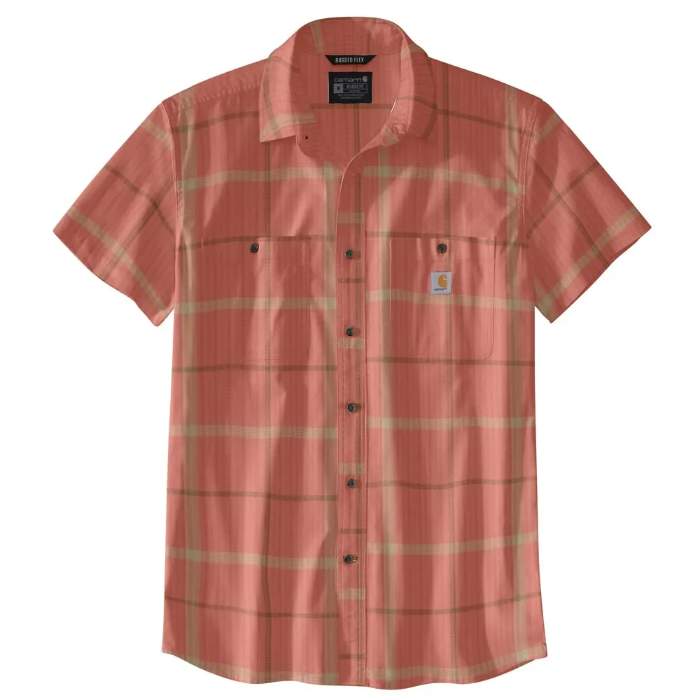 Carhartt 105701 Men's Rugged Flex Relaxed Fit Lightweight Short-Sleeve - Terrecota, X-Large Big Tall