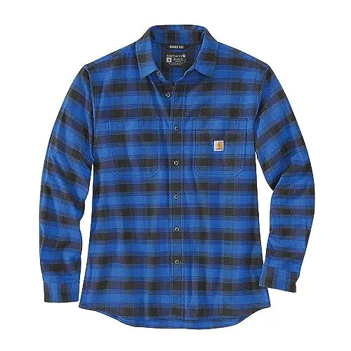 Carhartt 105945 Men's Rugged Flex Relaxed Fit Midweight Flannel Long-S