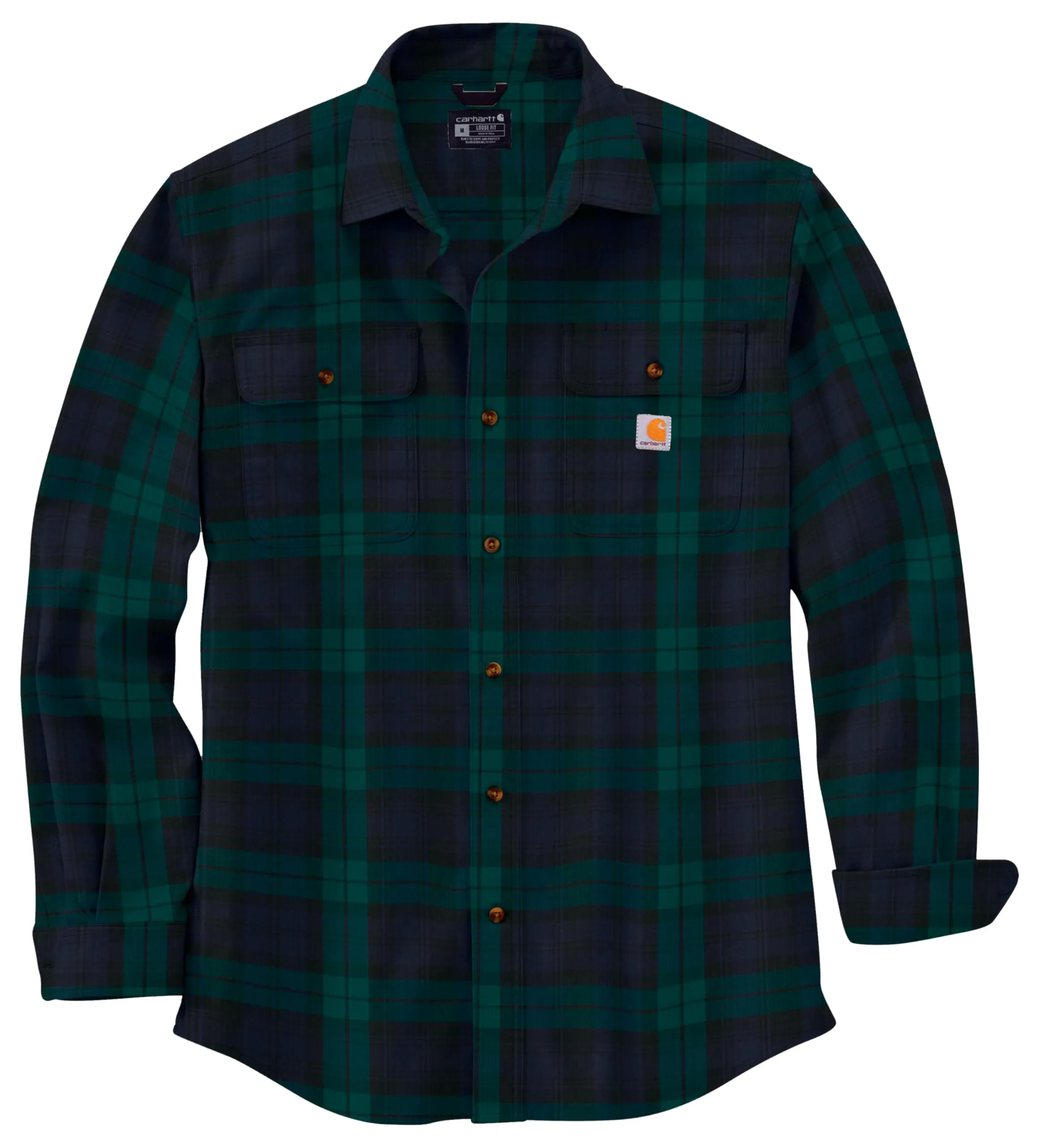 Carhartt 106356 Men's Loose Fit Heavyweight Flannel Long-Sleeve Plaid Shirt