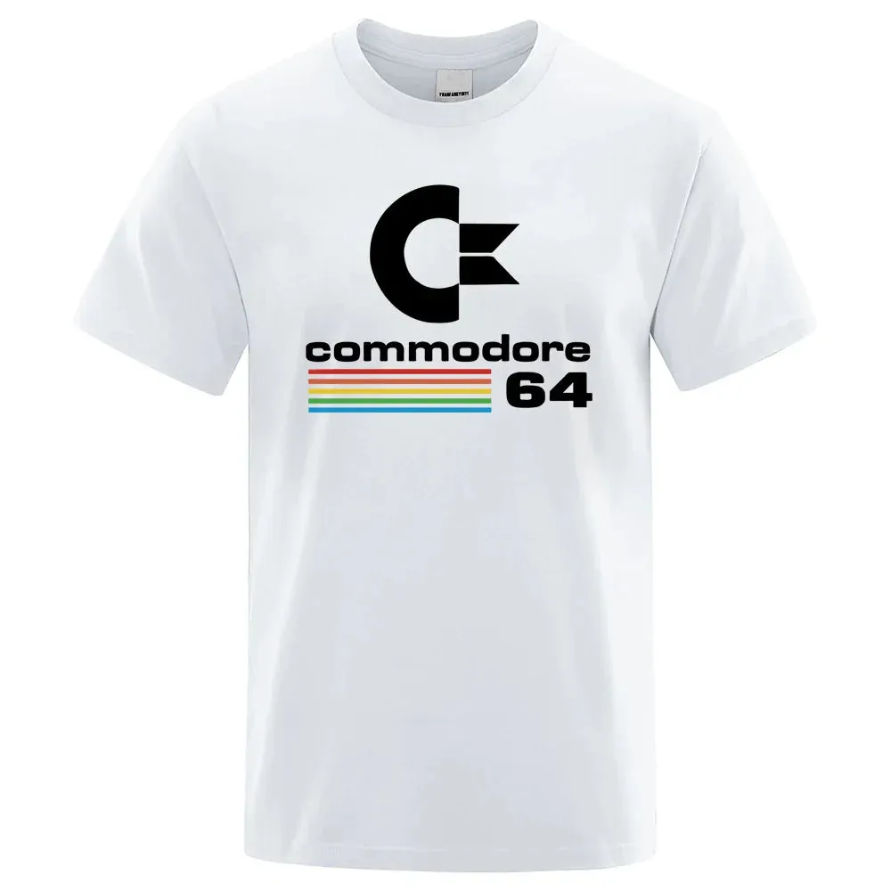 Commodore 64 Print Loose T-Shirts for Men