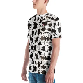 Cow Print Best Men's T-shirt, Farm Animal Cow Spots Print Luxury Tee -Made in USA/EU/MX