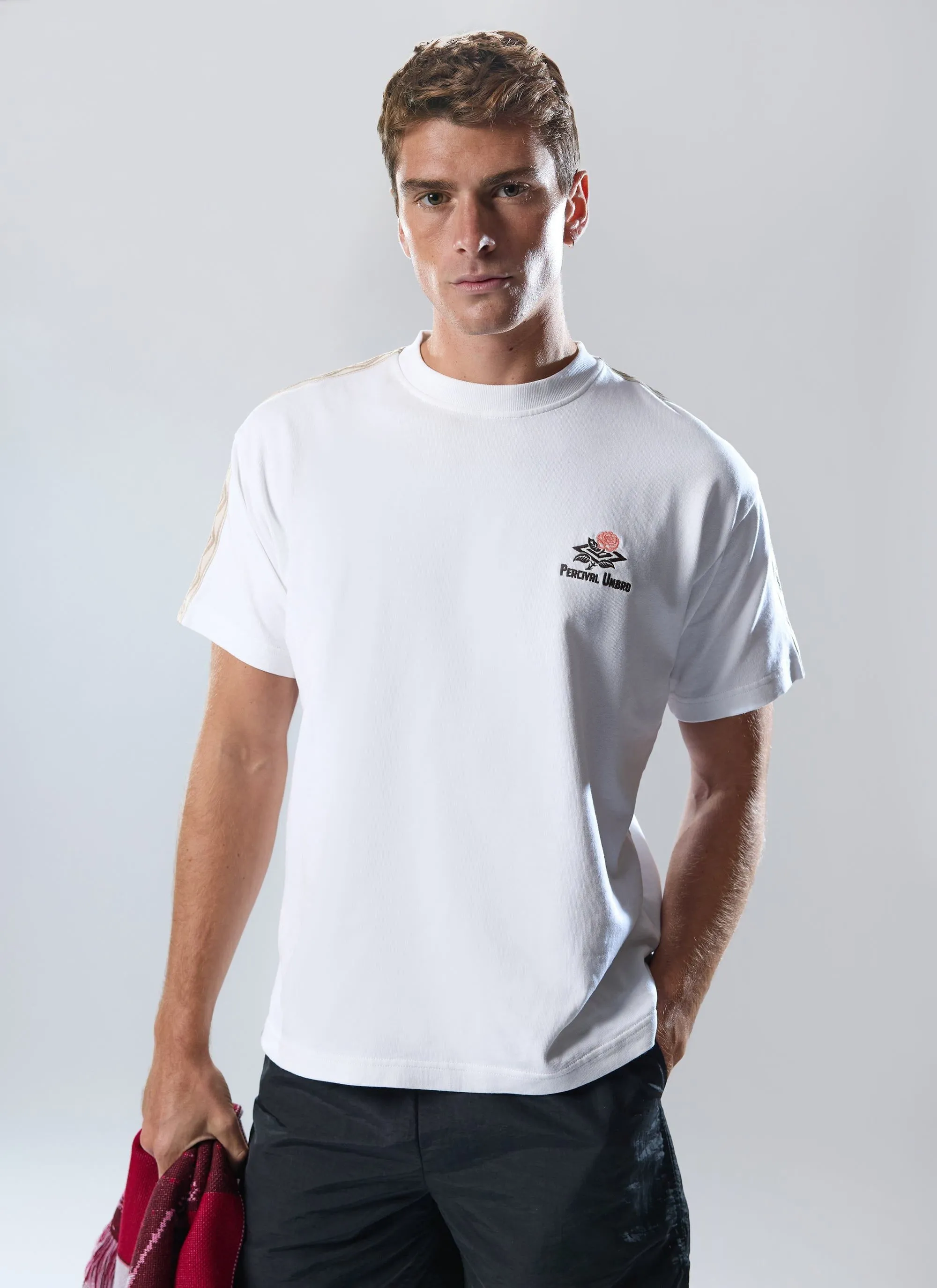 Crest Oversized T Shirt | Umbro x Percival | White