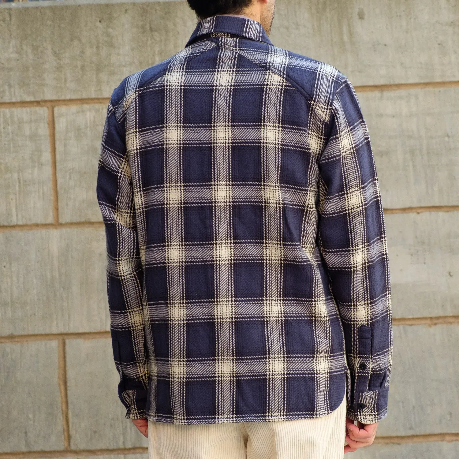 Crosscut Flannel in Midnight Plaid