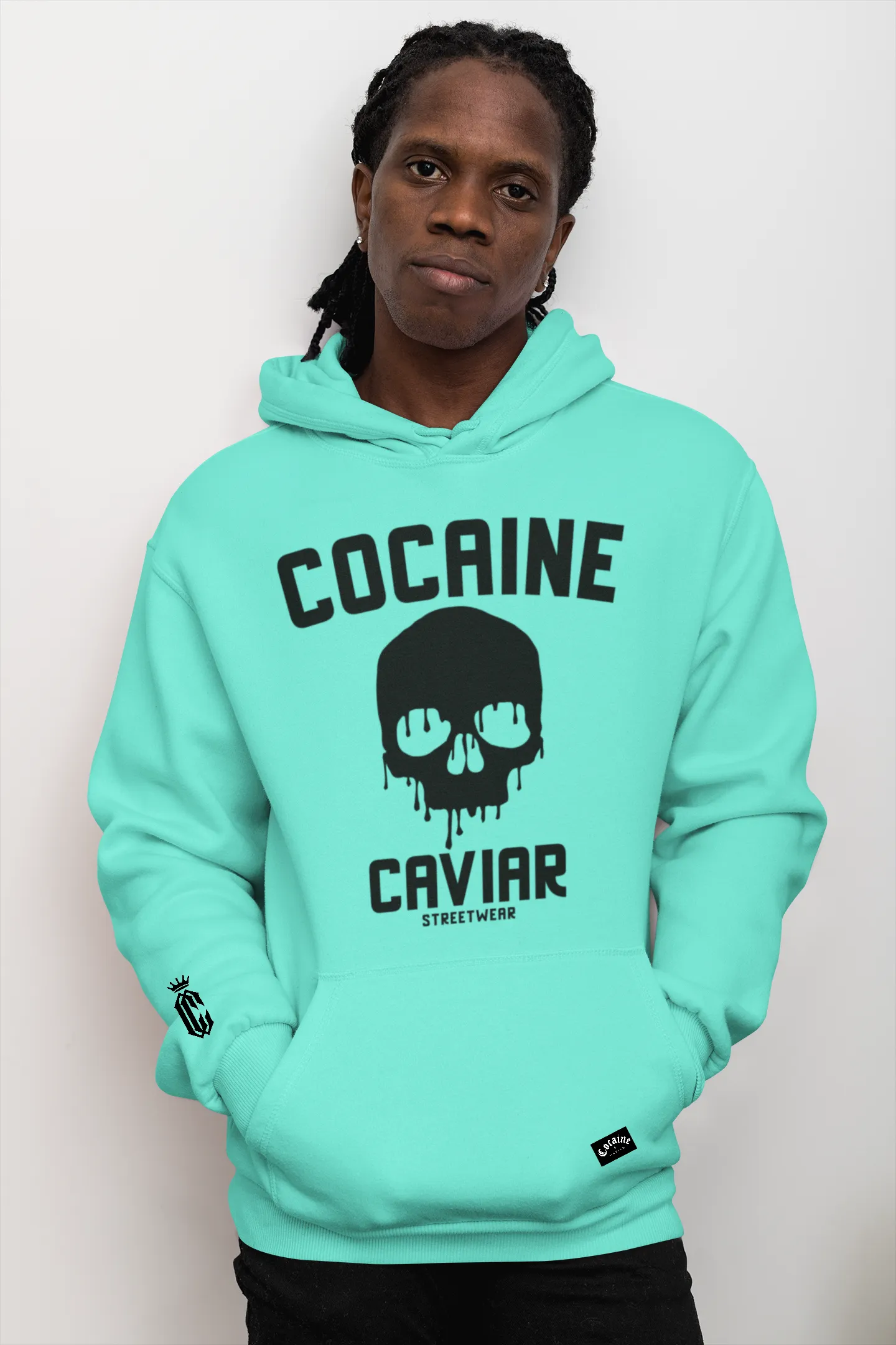 DRIP SKULL HOODIE MINT