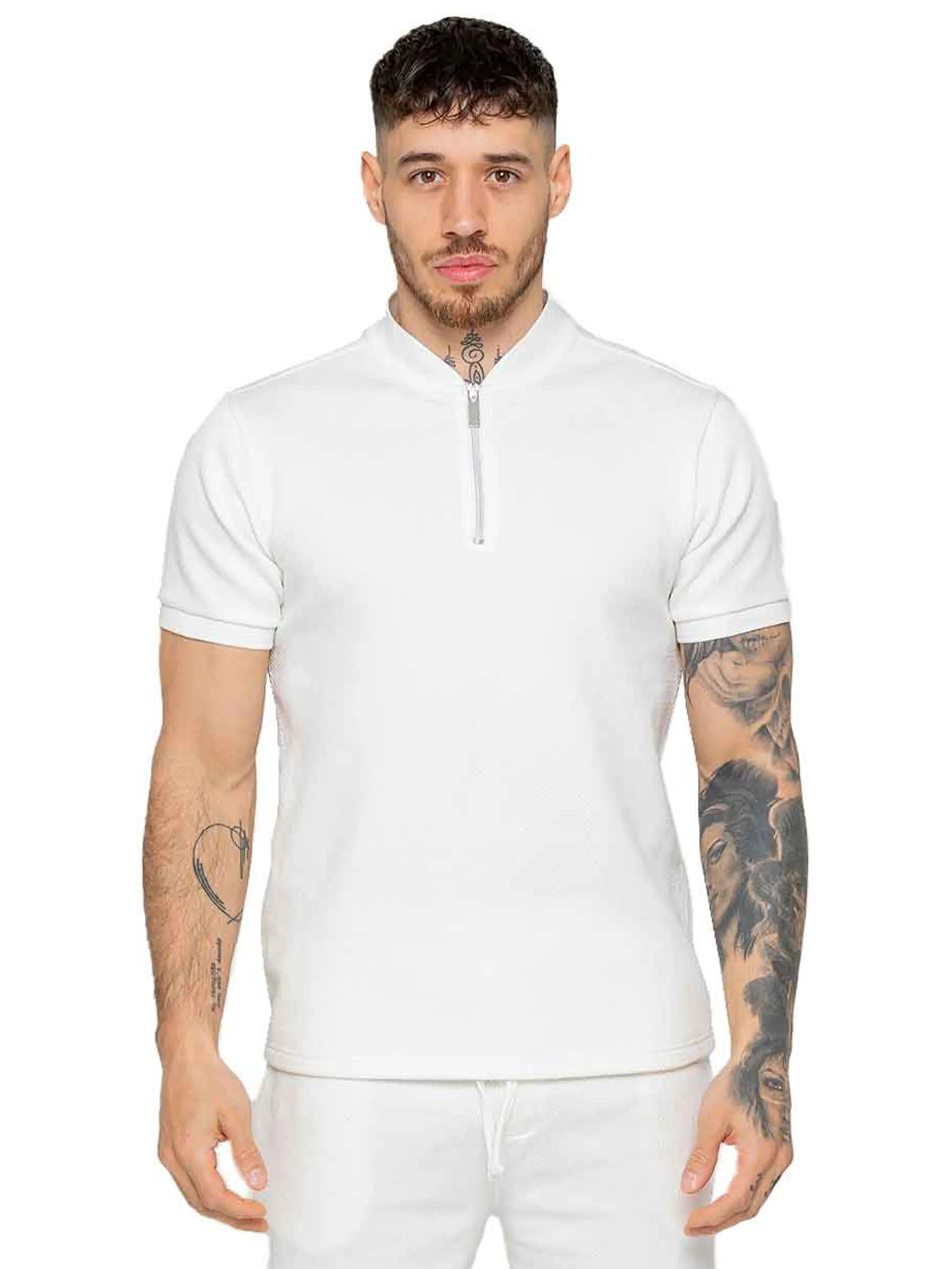 Enzo | Mens Zip T-Shirt