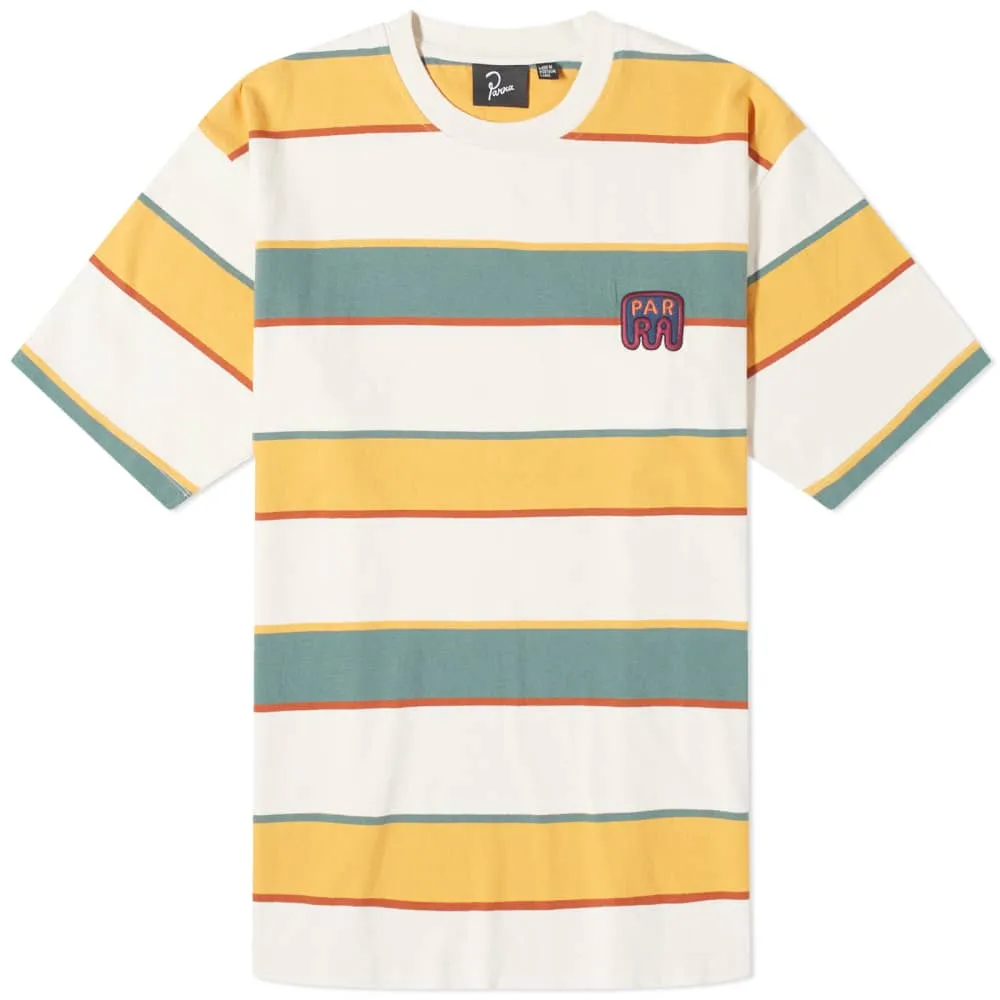 Fast Food By Parra Logo Striped T-Shirt