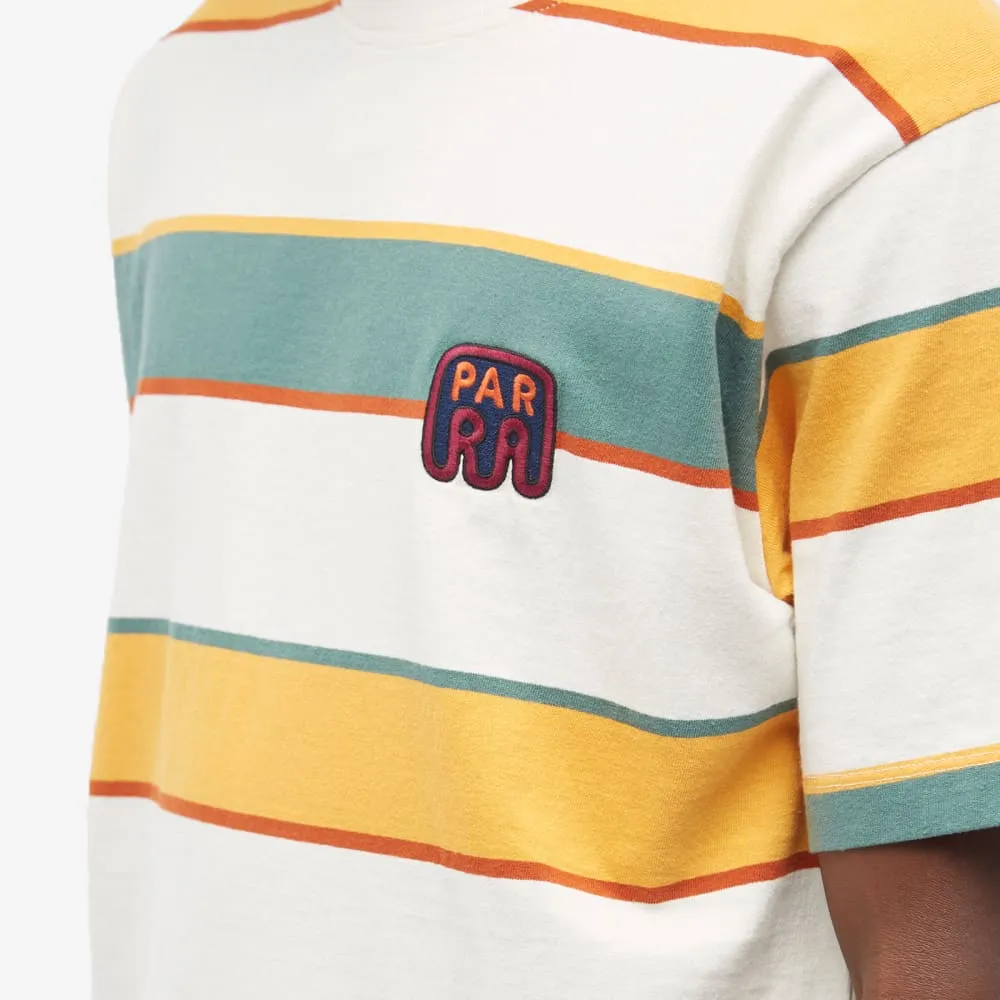 Fast Food By Parra Logo Striped T-Shirt