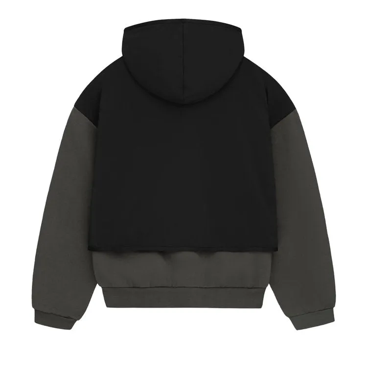 Fear Of God Essentials Fear of God Essentials Nylon Fleece Hooded 'Ink/Jet Black' Sweater, Black