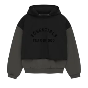 Fear Of God Essentials Fear of God Essentials Nylon Fleece Hooded 'Ink/Jet Black' Sweater, Black