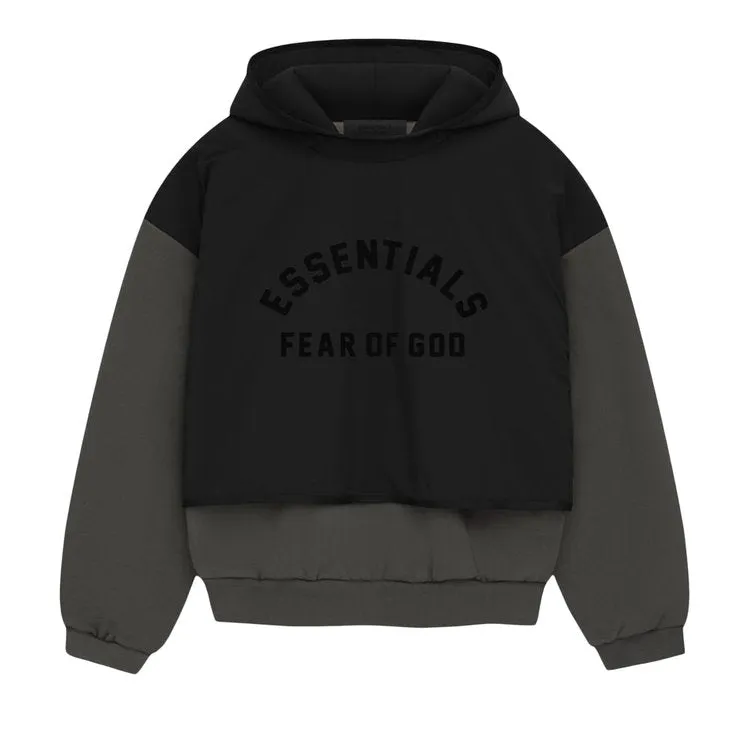 Fear Of God Essentials Fear of God Essentials Nylon Fleece Hooded 'Ink/Jet Black' Sweater, Black