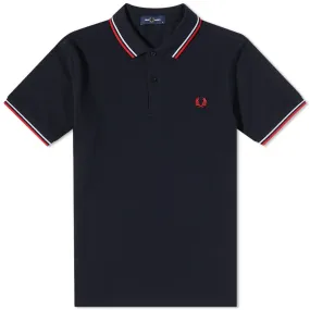 Fred Perry Slim Fit Twin Tipped Polo T-Shirt