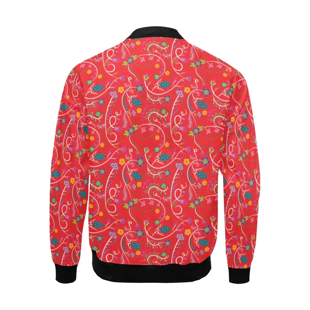 Fresh Fleur Fire Bomber Jacket for Men