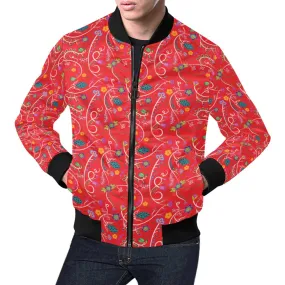 Fresh Fleur Fire Bomber Jacket for Men