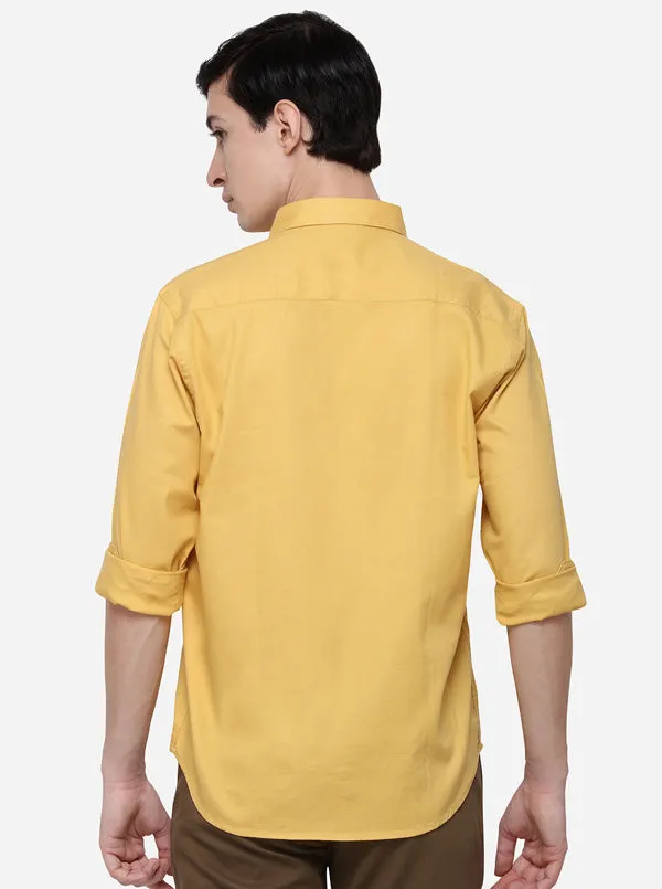 Gold Classic Fit Solid Casual Shirt | Greenfibre