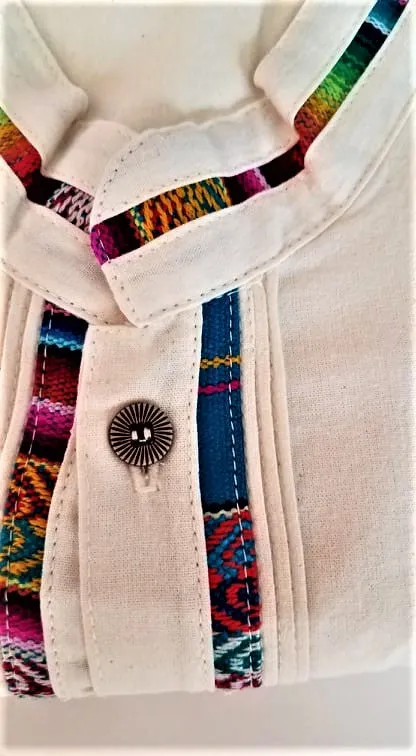 Handmade Men's Guayabera Cinta- Chiapas