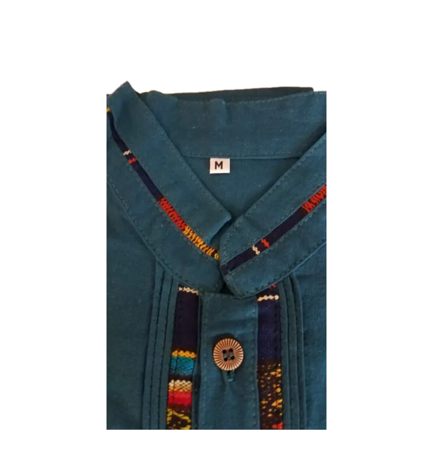 Handmade Men's Guayabera Cinta- Chiapas