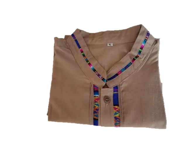 Handmade Men's Guayabera Cinta- Chiapas