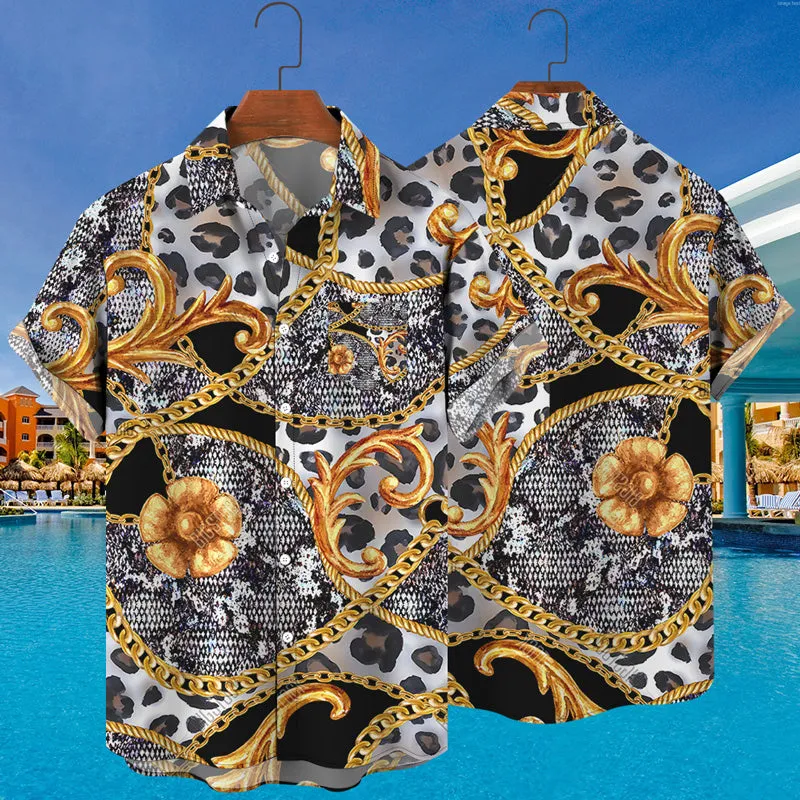 Hawaiian Beach 3D Leopard Print Shirt