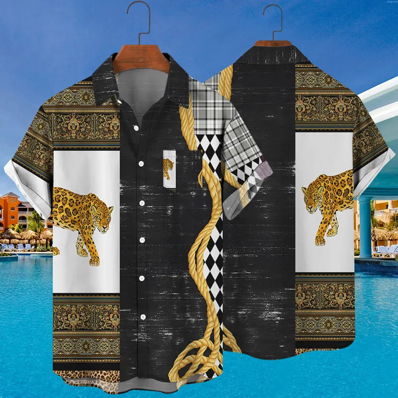 Hawaiian Beach 3D Leopard Print Shirt