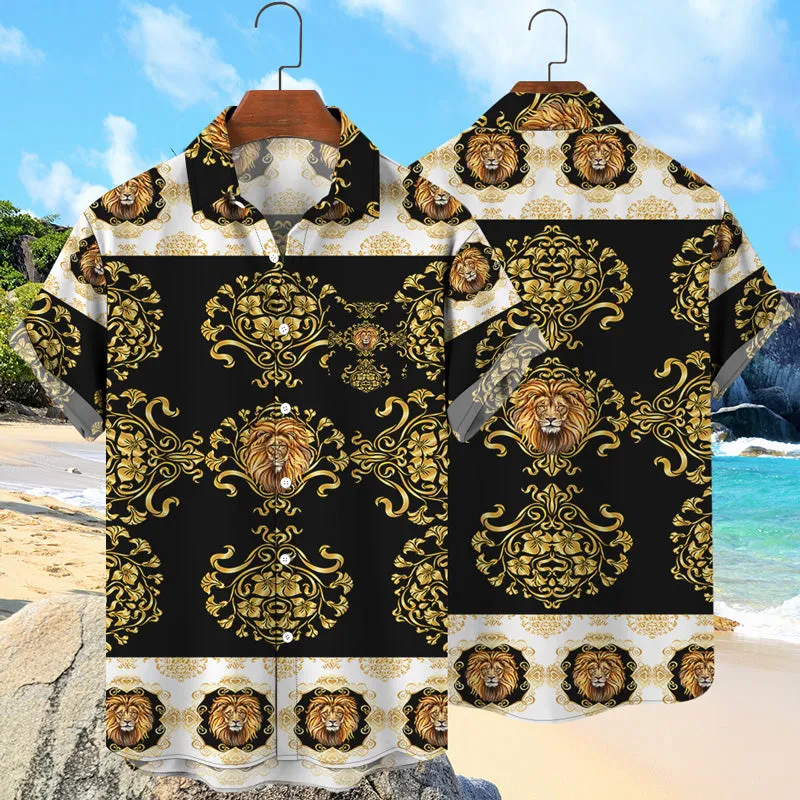 Hawaiian Beach 3D Leopard Print Shirt