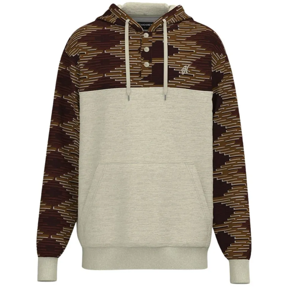 Hooey Jimmy Cream/Maroon  Men's Hoody