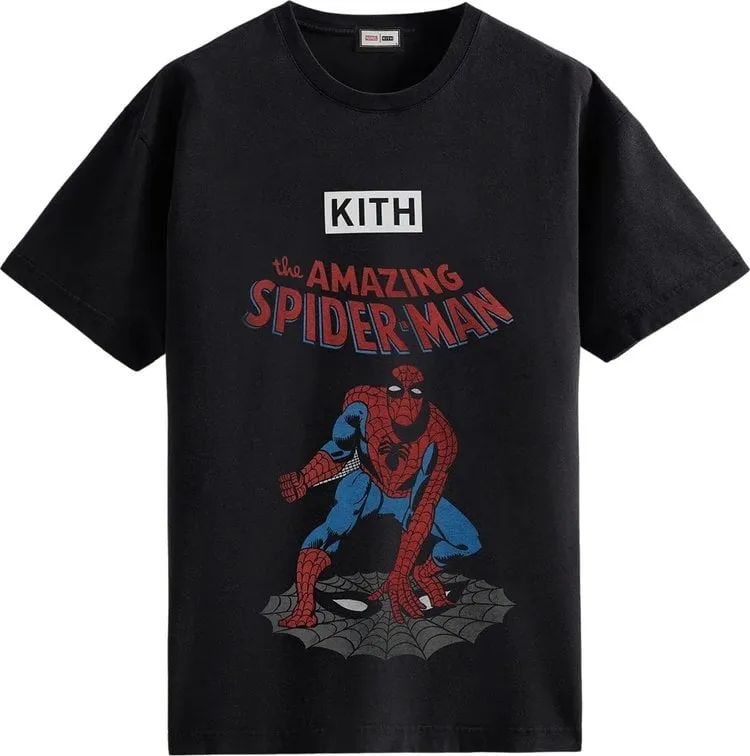 Kith For Spider-Man Allies Vintage Tee 'Black'