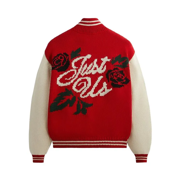 Kith Wyona Full Zip Varsity 'Fame' Sweater, Red