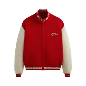 Kith Wyona Full Zip Varsity 'Fame' Sweater, Red