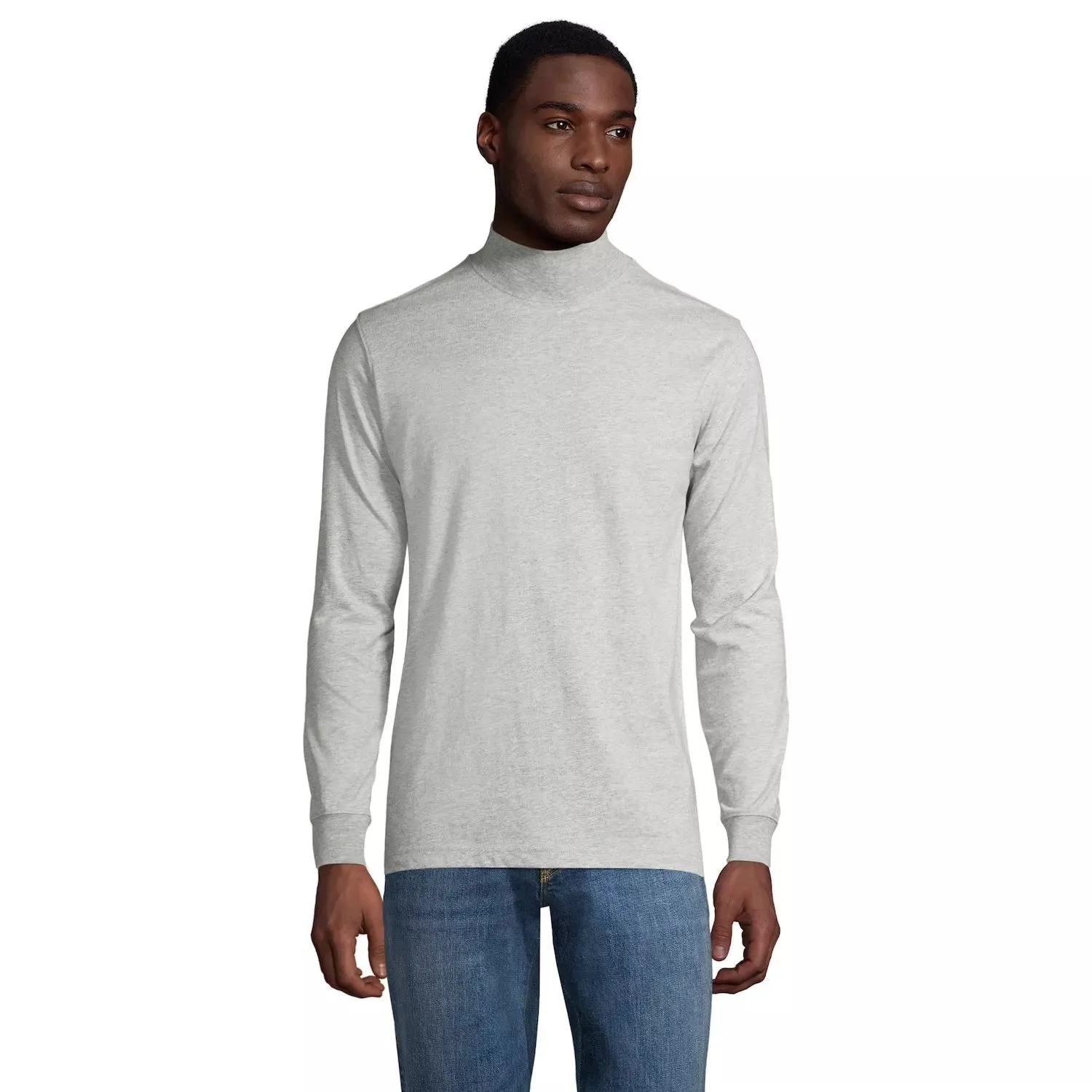 Lands' End Classic Fit Big & Tall Super-T Turtleneck with Stand Collar