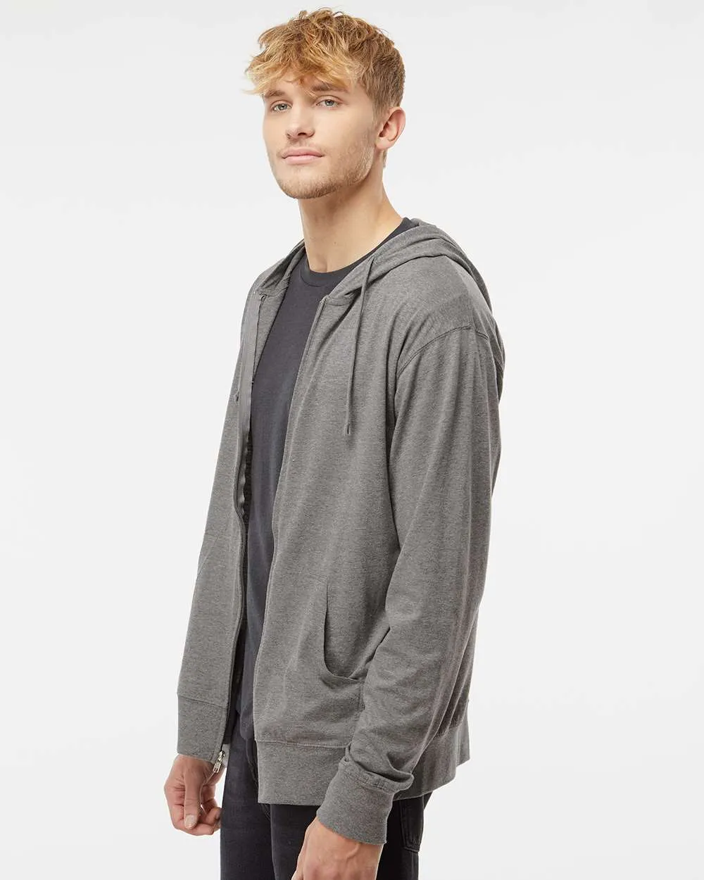 Lightweight Jersey Zip Hood