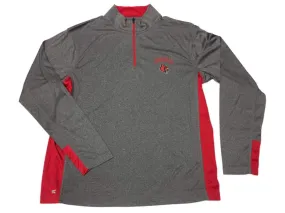 Louisville Cardinals Colosseum Gray Performance 1/4 Zip Long Sleeve Pullover (L)