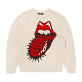 Market x Rolling Stones Spiked Logo Sweater 'White', white