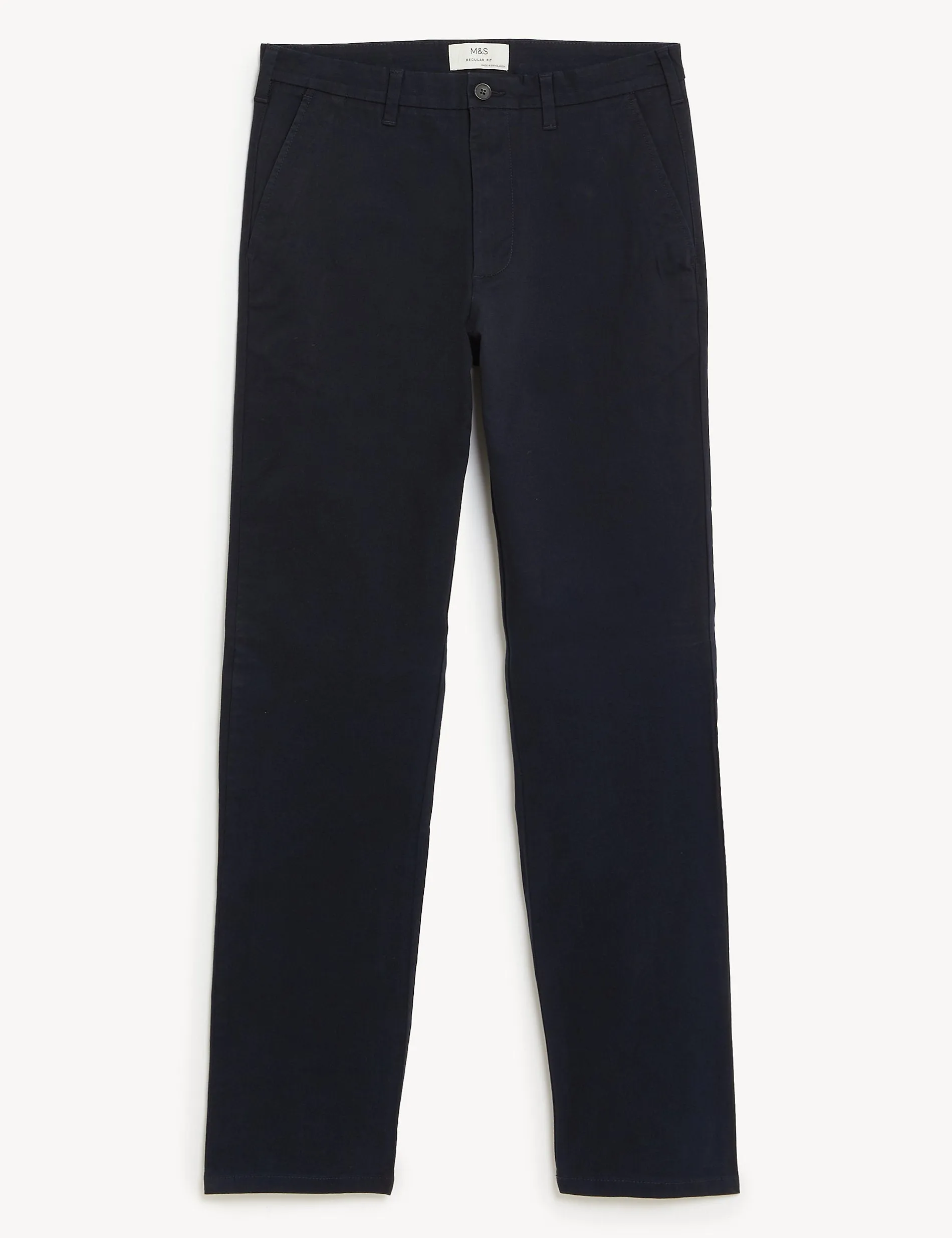 Marks & Spencer Regular Fit Stretch Chinos, Navy