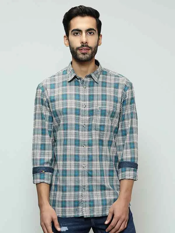 Men Checked Full Sleeve Cotton Shirt