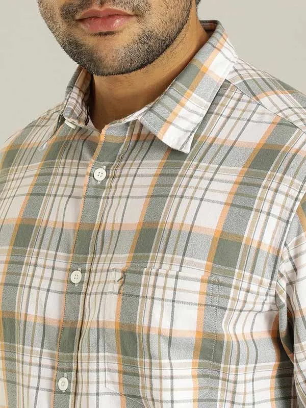 Men Checked Full Sleeve Cotton Shirt