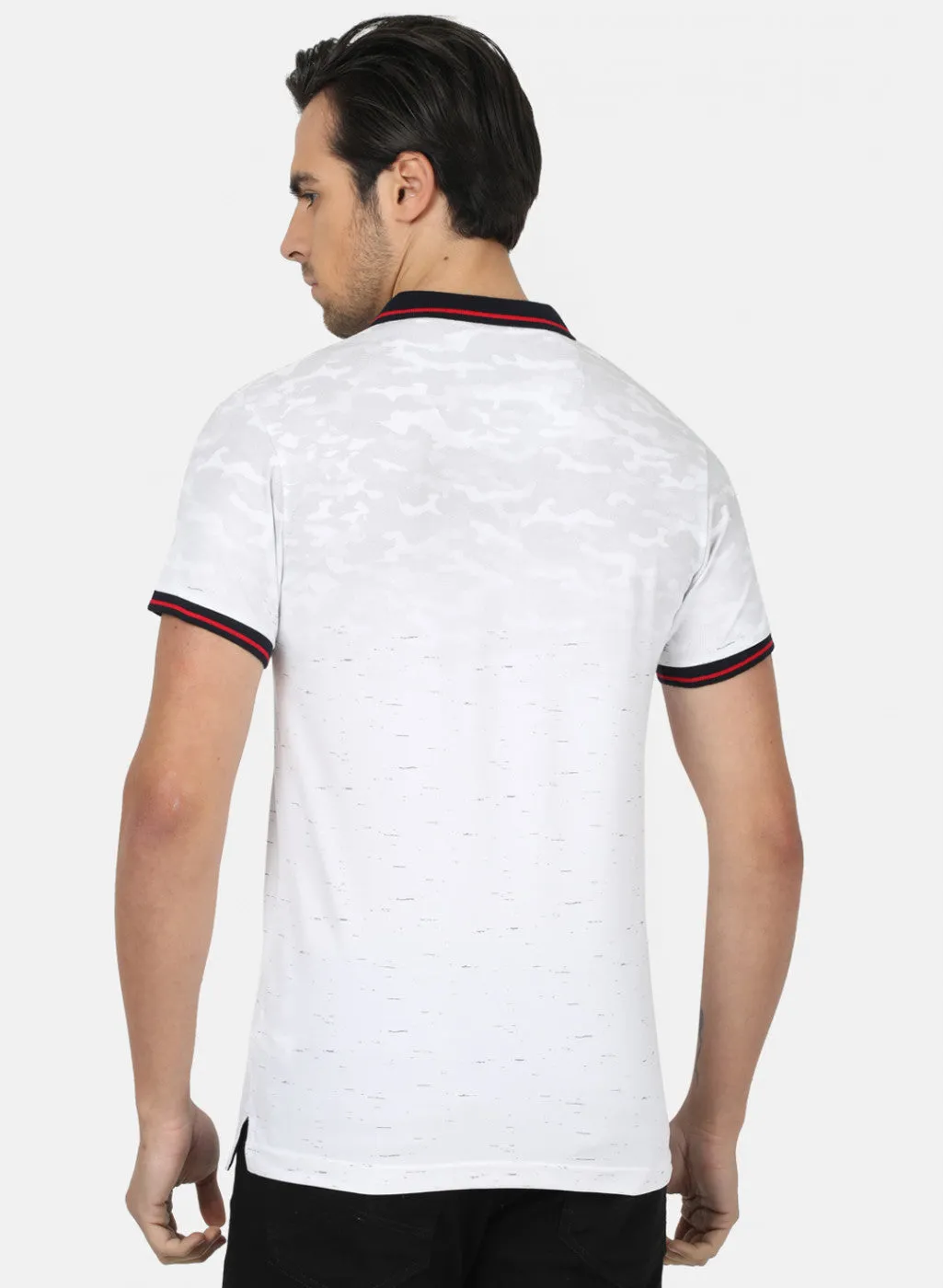 Men White Printed T-Shirts