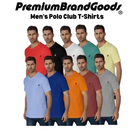 Men's 100% Cotton Short Sleeve Polo T-Shirts by Pacific Polo - Assorted Colors, 6/12 Pack