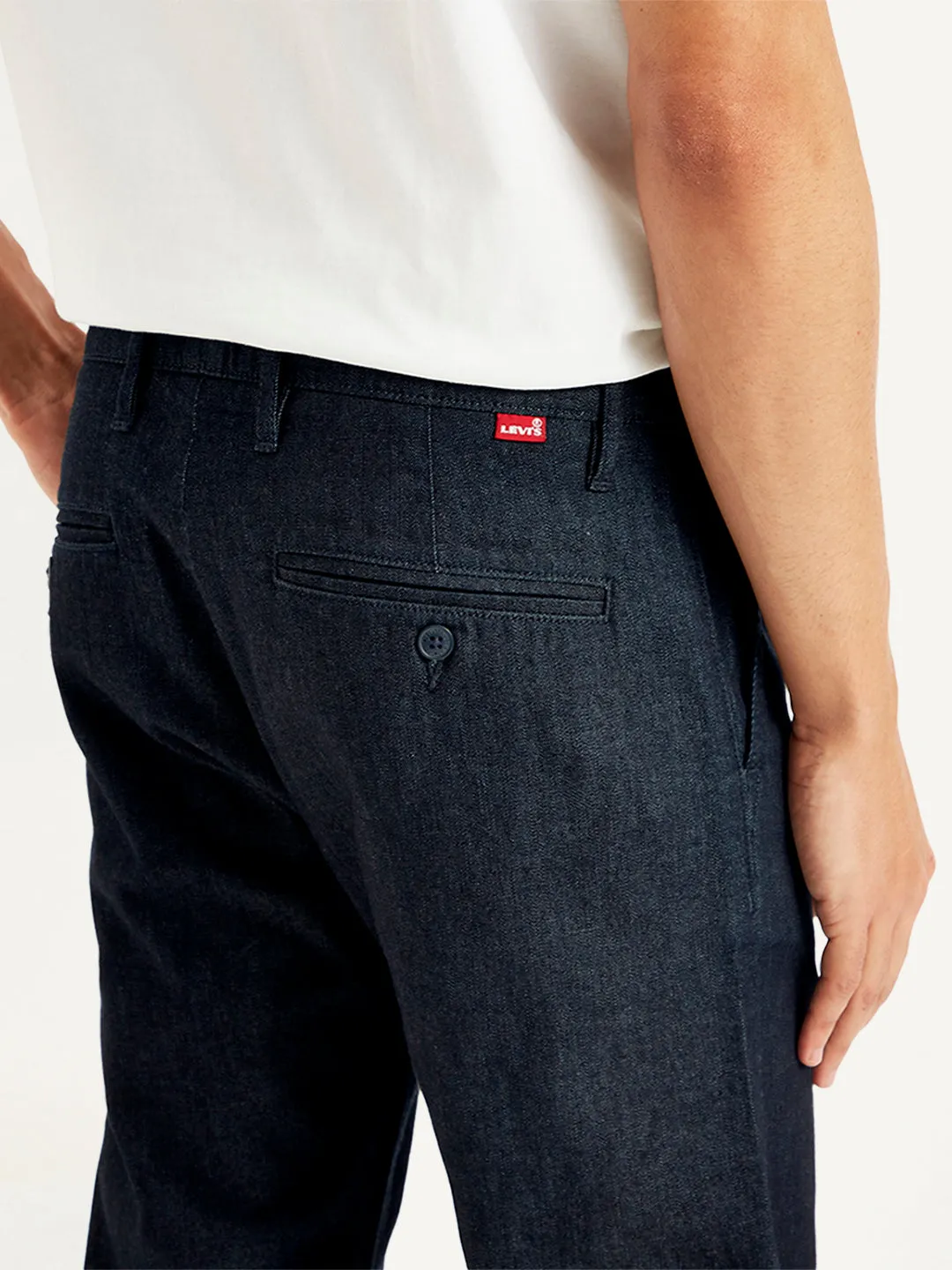 Men's Blue Tapered Chinos