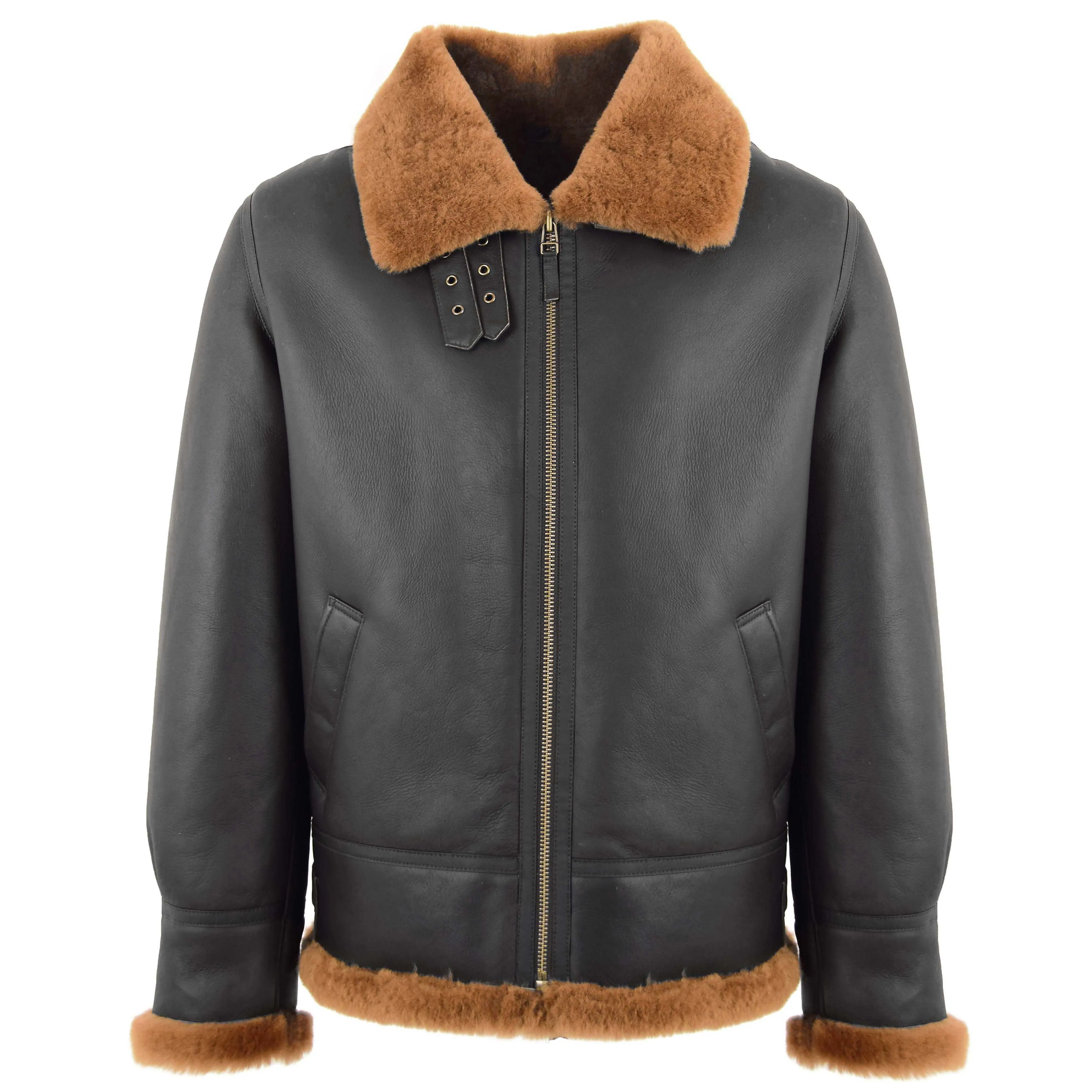 Men's Classic B3 Original Sheepskin Jacket Brown Ginger