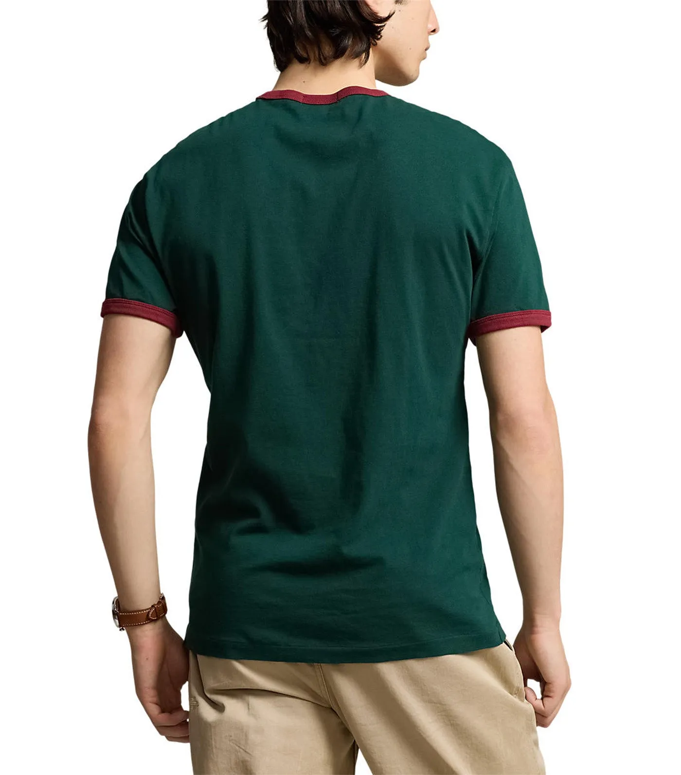 Men's Classic Fit Jersey Crewneck T-Shirt Moss Agate