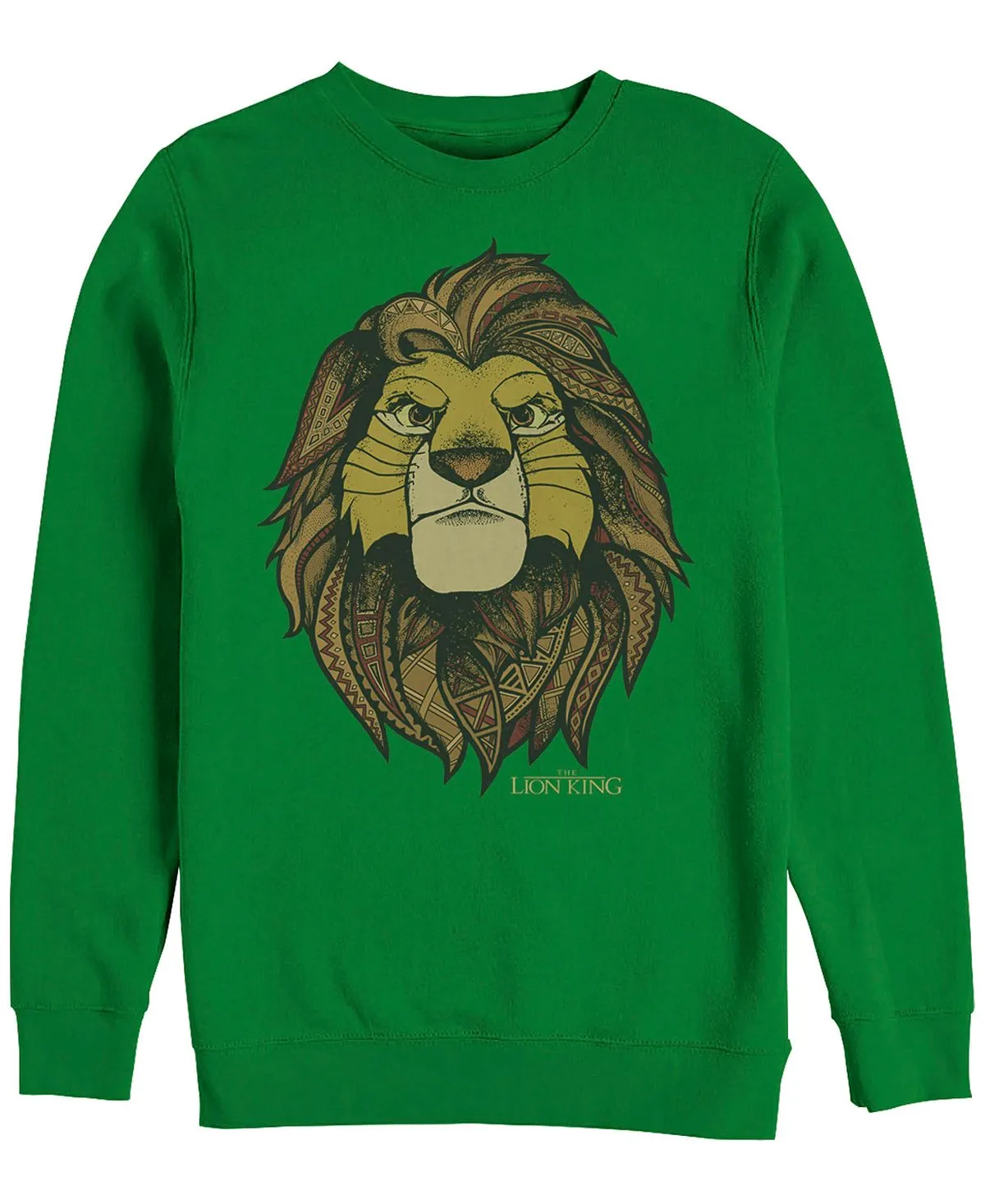 Men's Clothing Disney The Lion King Noble Simba Crew Neck Fleece Fifth Sun black