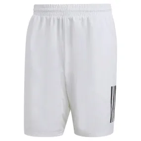 Men's Club 3-Stripe 9 Inch Tennis Shorts White