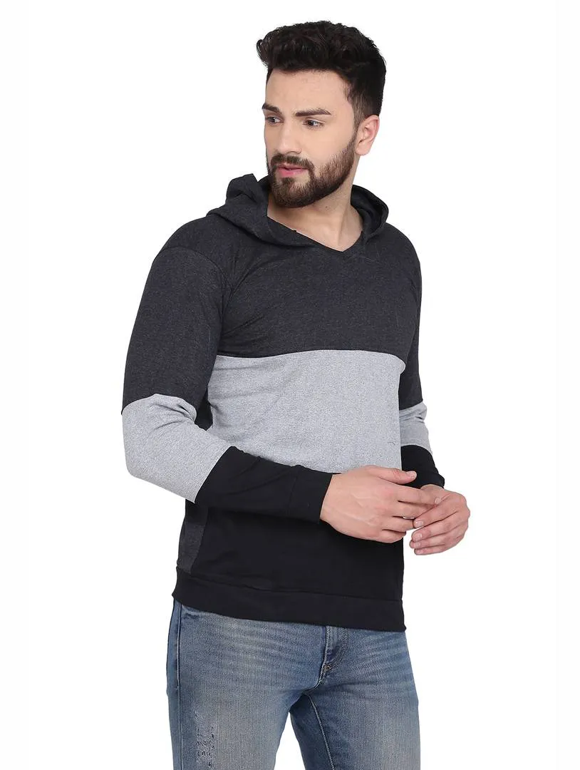 Men's  Cotton Blend Multicolor Hoodie